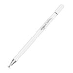 Amazon Basics Capacitive Stylus Pen for Android & iOS All Touchscreen Devices | Fine Point Disc Tip|Lightweight Metal Body with Magnetic Cover – White