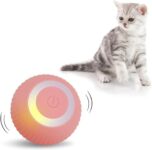 BELOXY Cat Toy Ball Intelligent Funny Cat Ball 360 Degree Rotatable Cat Toys Rechargeable Rotating Ball with LED Light, Cat Chasing Toy Automatic Rotating Smart Obstacle Avoiding Cat (Style 2)