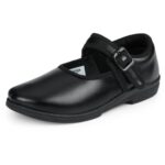 DOCTOR EXTRA SOFT Girls Black & White Ballerina Uniform School Shoes with Adjustable Hook & Loop| Memory Foam Cushion & Anti-Bacterial Technology| Lightweight & Comfortable|Durable & Anti-Skid D-3003