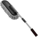 Microfiber Car Duster with Long Handle Car Cleaning Brush Exteriror and Interiror Car Cleaning Cloth Car Ac Vent Cleaner Brush for Car, Motorbike, SUVs Car Cleaning Kit. (Only Duster)