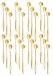 12Pcs Flower Dessert Spoons, Coffee Teaspoon Set Stainless Steel Tableware Sugar Spoon Small Tea Spoons Cafe Bar Spoon Cute Coffee Teaspoon Mini Tableware for Demitasse Espresso, 4 Styles (Gold) (12)