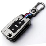 TEKCOOL Metal Alloy Key Cover for Skoda and Volkswagen-Kushaq|Octavia|Kodiaq|Superb|Slavia|Passat|Taigun|Tiguan|Virtus|T ROC 3 Button Flip Key.,Multicolor