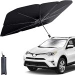 TEKCOOL Car Sun Shade Windshield Cover, Umbrella Windshield Sun Shade for Car Front Window，Sun Protection & Heat Insulation Foldable Sun Shade，Full Cover Sun Shade for Most Vehicles