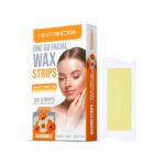 Hilary Rhoda One Go Facial Wax Strips | Ready-To-Use Facial Wax Strips | Face, Cheek, Upper Lip & Chin Facial Wax | Painless Hair Removal | With 2 Finish Wipes | 20 Strips (Chamomile)