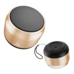 pTron Newly Launched Fusion Hook v2 6W Bluetooth Speaker with 8 Hrs Playtime, 2.04″ Neo Driver for Pristine Sound, Mini Size Portable Speaker, BTv5.1 Connectivity, TWS Feature & Type C Charging (Gold)