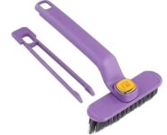 Kmils Multi-Function Bathroom Cleaning Brush, Tiles Cleaning Brush, Hard Bristle Rotating Crevice Gap Cleaning Brushes for Bathroom, Floor Cleaner Brush (Multi Colour)