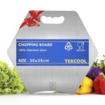 TEKCOOL Chopping Board Stainless Steel Metal Cutting Kitchen,Heavy Duty Chopping-Board Vegetable,Fruit Cutter, Meats Vegetable Chopper Boards,Safe Durable with Warranty(Hexagone)(30cm X 35cm)