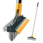 COFENDY Bathroom Cleaning Brush with Wiper Tiles Cleaning Brush Floor Scrub Bathroom Brush with Long Handle 120° Rotate Bathroom Floor Cleaning Brush Home Kitchen Cleaning Mop (3in 1 Bathroom Brush)