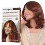 Paradyes No Bleach Cinnamon Brown Glossy Hair Tint, Ammonia-Free Formula for Natural Black Hair, Visible on Natural Black Hair, Includes Anti-Fade Conditioner for Long-Lasting Shine