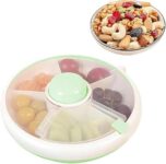 Cots and Cuddles Portable Rotating Snack and Dry Fruit Organizer for Kids & Adults (Green)
