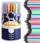 Amitasha 48 Pc Washable Water Color Markers Pen Set Aesthetic School Supplies, Artist Fine Pen Coloring Markers for Kids Adult Book Cards Drawing Craft Kit Teacher Office Supplies