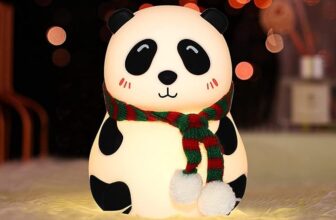 NYRWANA Night Lamp for Bedroom, Panda Lamp, Cute Lamp, Night Lamp for Kids, Panda Light Lamp, Birthday Gifts, Lamp for Kids, Diwali Light, BPA-Free Silicone Lamp, Close Eye (Multicolor)