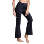 Boldfit Gym Trousers for Women Leggings Flared Gym Pants for Women Workout Stretchable Gym Wear for Women for Training Flared Leggings for Women Yoga Pants for Women Lightweight Bootcut Leggings