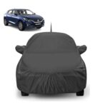 Auto Hub Car Cover Compatible with Maruti Baleno with Mirror & Antenna Pocket, Water Resistant, Triple Stitched, Baleno Car Cover- Grey