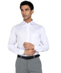 BTfash Men’s Solid Slim Fit Cotton Formal Full Sleeve Shirt (White,38)