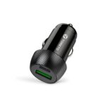 Toreto Turbo 20W Car Charger with Dual Output, Fast Charging (Type C 20W + Type A 3.0A) USB to Type-C Cable Compatible with All Smartphones(Black)