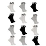 XJARVIS BERLIN Unisex Athletic Ankle Socks – Made with Durable, Breathable Cotton, Odor-Free and Comfortable for Running, Cycling, Gym, and Everyday Use -Moisture-Wicking, Free Size (BLACK/GREY/WHITE)