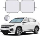 Car Sun Shade Windshield Cover, Umbrella Windshield Sun Shade for Car Front Window，Sun Protection & Heat Insulation Foldable Sun Shade，Full Cover Sun Shade for Most Vehicles