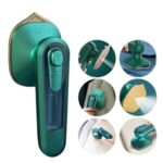 JIGSELL Mini Ironing Machine, Portable Iron for Travel, Portable Mini Iron, Mini Travel Iron with Steam, Mini Travel Iron for Clothes, Mini Steam Iron for Dry and Wet Ironing (Green) (‎LIGHT GREEN)