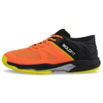 Boldfit Badminton Shoes Shuttle Badminton Shoes Men Non Marking Shoes for Badminton Men Badminton Shoes for Man Non Marking Shoes Badminton Anti Skid Breathable Shoes for Men Inferno OrangeBlack 09