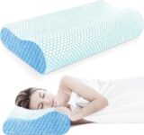 TEKCOOL Memory Foam Pillow, Contour Cervical Orthopedic Memory Foam Pillows Supports Neck Pain and Shoulder Pain for Sleeping, Ergonomic Cervical Pillow Neck Support Pillow for Side Back