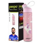 Pexpo Pico Pro Cute Sipper|Hot & Cold 500ml Stainless Steel Water Bottle for Kids & Adults|Unicorn UV Printed Design | Vacuum Insulated|Leak Proof & BPA Free|School, Picnic, Travel|Limited RCB Edition