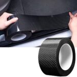 Fizont Mart Carbon Fiber Vinyl Wrap Roll for Car Door Edge Carbon Fiber Door Guard and Bumper Guard Protector for Cars Adhesive Wrap for Paint Protector of Cars (5Cm X 5Meter)(Black)