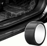 PRIMAVAID High Gloss Anti-Scratch Black Carbon Fibre Car Protection Film Tape, 5m Roll (Black, 2 INCH, 5 Meter)