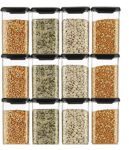 Sixfire Unbreakable Air Tight Square plastic Containers Set 1100 ml Pack 6 for Kitchen Storage, Kitchen Container, Storage/Container Sets, Plastic Container, Air-Tight Design (6)