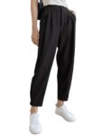 Aahwan Solid Korean Loose Pleated Wide Leg Casual Pants & Trouser for Women’s & Girl’s