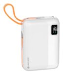 LAPCARE Rapid 10000mAh Powerbank | 22.5w PD Fast Charging | in-Built Type-C PD & iPhone Charging Cables | USB and Type C Ports | Multi Layer Protection | Ultra Compact Portable Design (Made in India)