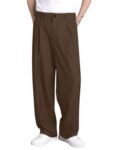 Aahwan Solid Men’s Pleated Baggy Korean Regular Fit Trousers