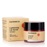Cureskin Lightening Lip Scrub for Men and Women | Exfoliate & Brighten with Walnut Shell Powder | Lip Scrub for Dark Lips to Lighten Pink