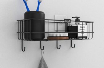 Jd Fresh Steel Self-Adhesive 6-Shelf Wall Mount Shelf/Organizer Without Drill/Bathroom Storage Rack For Wall/Stand For Kitchen/Bedroom/Living Room/Bathroom Accessories (Black)