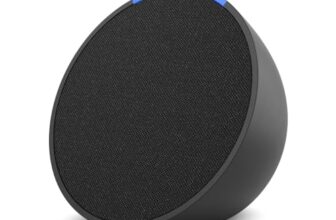Amazon Echo Pop| Smart Speaker With Alexa And Bluetooth| Loud Sound, Balanced Bass, Crisp Vocals| Black