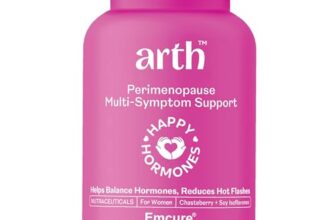 Arth Perimenopause Support | Menopause Supplement For Women To Help With Hot Flashes, Mood Swings, Night Sweats & Hormonal Balance With Ashwagandha, Chasteberry & Soy Isoflavones | 30 Veg Capsules