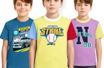 Awg All Weather Gear Boy’S Organic Cotton Printed T-Shirts (Pack Of 3) | Regular Half Sleeves | Round Neck Tees | Tshirt For Boys And Kids | Age 2-16 Years | Vibrant Prints Tshirts