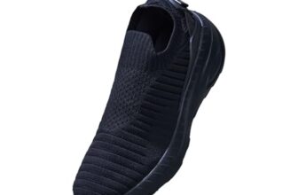 Neeman’S Begin Walk Trek Slip Ons For Men | Breathable Knit Upper, Cushioned Eva Sole | Lightweight Walking Shoes For Everyday Comfort | All Black Uk10