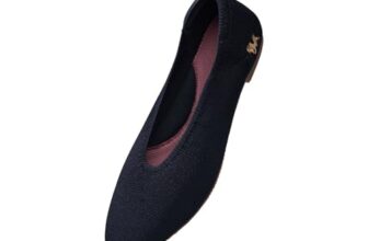 Neeman’S Ballet Ease Ballerinas For Women | Flats & Slip On Casual Shoes | Comfortable & Flexible | Black/Rose Uk7