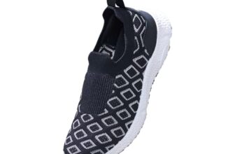 Neeman’S Crystal Knit Slip On For Women | Breathable Knit Upper, Cushioned Eva Sole | Lightweight, Flexible Shoes For Everyday Comfort | Black/White Uk3