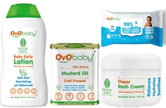 Oyo Baby Baby Moments Baby Care Gift Pack | Essential Skincare & Haircare Products For Newborns | Perfect Baby Shower & New Parent Gift Set | Gift Set – Pack Of 4