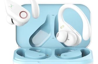 Vehop Yw02 Wireless Earbuds With Led Display, Bluetooth Headphones 5.4, 48H Playback Over-Ear Buds With Noise Cancelling Mic, Deep Bass Earphones With Earhooks, Ipx7 Waterproof For Sports Running.