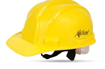 Aktion Ak H01_Wht Safety Helmets Nape Type, Color: Yellow, Pack Of 5, Is 2925:1984