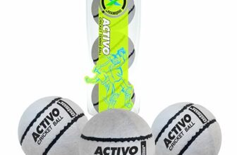 Jaspo Activo Super Cricket Tennis Ball Light Weight 80 To 85 Grams, High Bounce, Durable, Developed With Innovative Technique, Unique Design, Match Quality, 66 Mm Diameter (Pack Of 3, White)