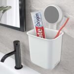 Marchello Plastic Toothbrush Holders For Bathroom | Toothbrush Holders For Toothbrushes | Wall Mounted Toothbrush Holder/Bathroom Shelf For Wall (Plastic Toothbrush Holder)