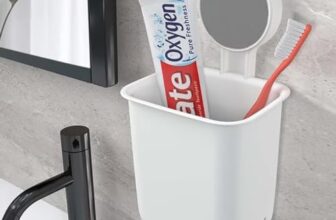 Marchello Plastic Toothbrush Holders For Bathroom | Toothbrush Holders For Toothbrushes | Wall Mounted Toothbrush Holder/Bathroom Shelf For Wall (Plastic Toothbrush Holder)