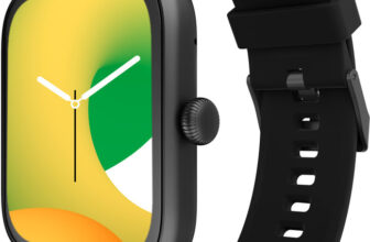 Cellecor Flex 1.83″ Bt Calling, 500 Nits, Ai Voice Assistant,Spo2,Hr, Split Screen Smartwatch(Black Strap, Free Size)