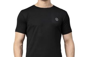 Chkokko Men’S Solid Quick Dry Half Sleeve Regular Fit Round Crew Neck Active Sportswear Gym T-Shirt For Workout Training Running And Fitness Activities Black Xl