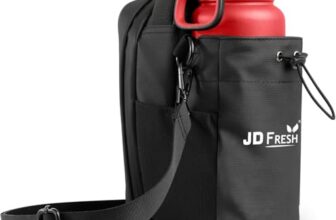 Jd Fresh Magnetic Gym Bag/Unisex Crossbody Sports Bag With Water Bottle Holder/Adjustable Strap With Secure Zip Closure/Small Passport Shoulder Sling Bag For Travel/Cycling/Yoga (14X13X27 Cm)