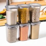 Sharuja Airtight Kitchen Storage Containers Set | 1200 Ml Transparent Food Storage Box For Pulses, Grains, Cereals, Dry Fruits | Leak Resistant, Bpa-Free, Freezer Safe, Stackable Containers (1)